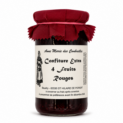 Confiture 4 fruits rouges 370 g Baudry
