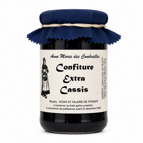 Confiture cassis extra 370 g Baudry