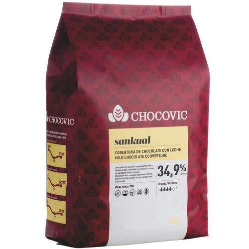 Chocolat de couverture SANKUAL LAIT cacao 34.9% Chocovic 5kg