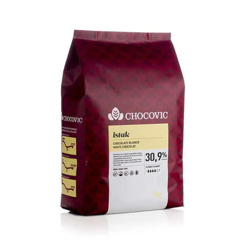 Chocolat de couverture blanc ISTAK 30,9 % 5 kg Chocovic