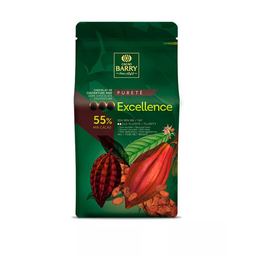 Barre Excellence cacao 55% Barry 5 kg