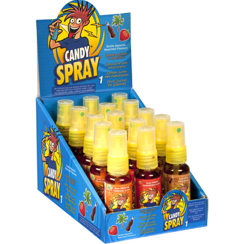 Display de 15 boites Candy Spray bleu