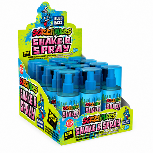 Display de 12 boîtes Shake and Spray Zed Candy