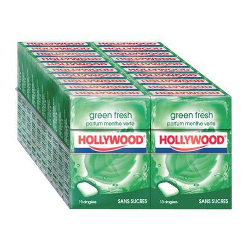 Boîte de 20 chewing-gums Hollywood Green Fresh