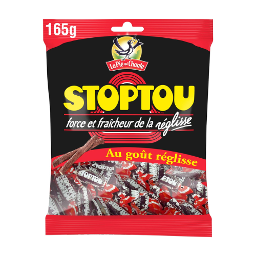 Stoptou Réglisse 165g – Bonbons réglisse tendres