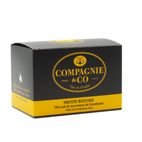 Compagnie & Co - Thé Fruits Rouges -  Boite de 24 sachets suremballés