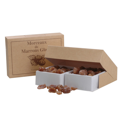 Boite de morceaux de marrons glacés 1kg Corsiglia