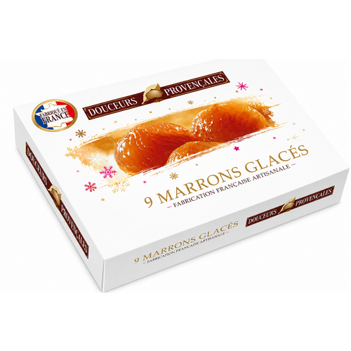 Marrons glacés entiers, boite de 9 pièces,  160gr Corsiglia