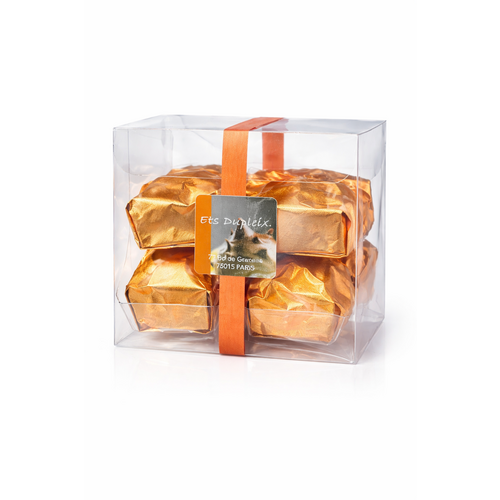 Boîte transparente de 6 marrons glacés – Confiserie premium | Ets Dupleix