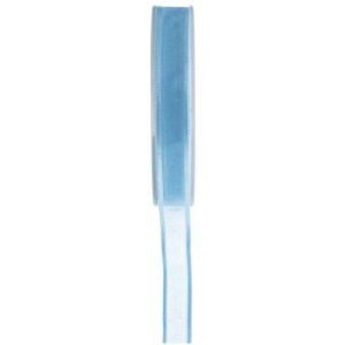 Bobine de ruban organdi ciel 25 m x 9 mm