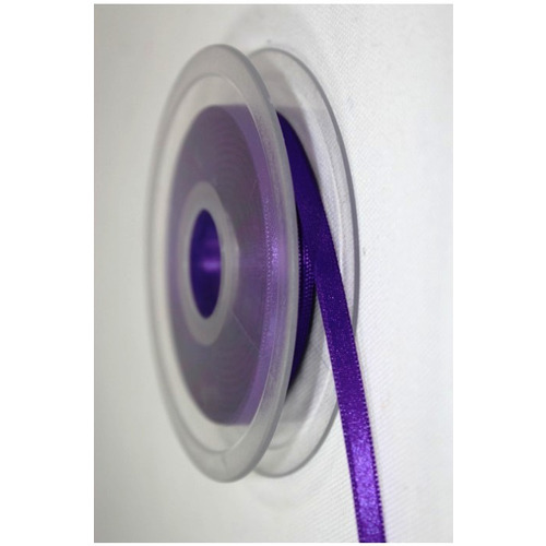 Bobine de ruban satin violet 25 mm
