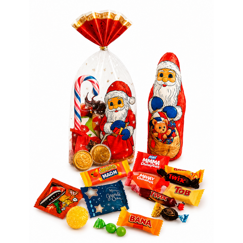 Sachet Délices de Noël 2025 – Confiseries festives pour CSE (17x24 cm)