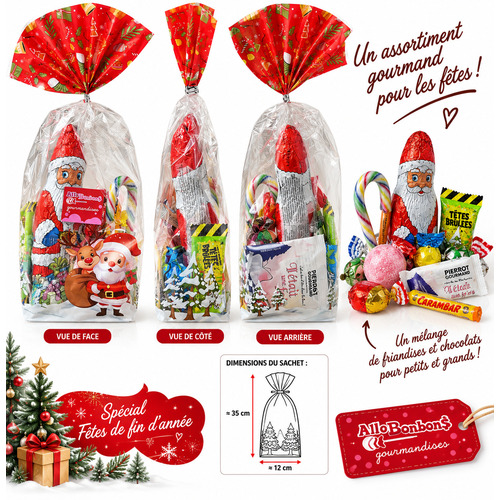 Sachet Délices de Noël 2026 – Confiseries CSE 17 × 24 cm