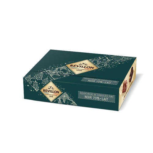 Assortiment de chocolats noir et lait Révillon 80 g