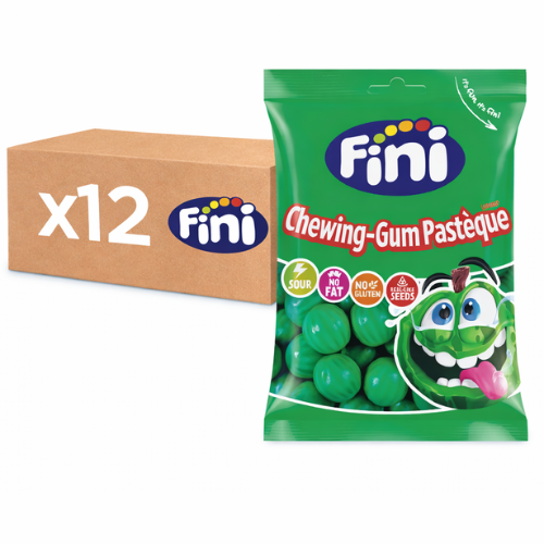 Carton de 12 sachets de chewing-gum pastèque halal Fini 90 g