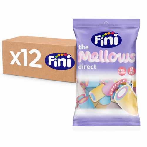 Carton de 12 sachets de 80 g Guimauves The Mellows Halal Fini