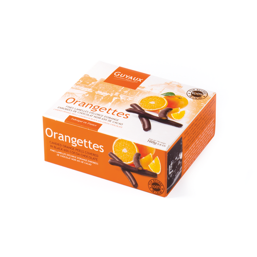 Ballotin orangettes chocolat noir 160gr Guyaux