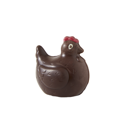 poule en chocolat noir pour Pâques