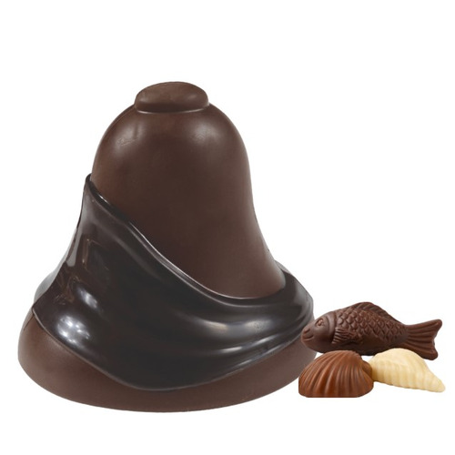 Moulage de cloche au chocolat noir garnie de fritures 190g Guisabel