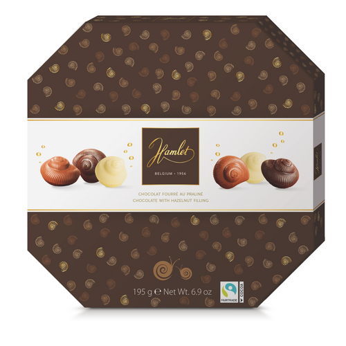 Boîte assortiment escargots au chocolat pralinés Hamlet 195 g