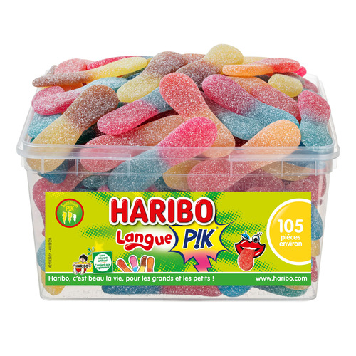 Bac de 105 pièces de Langues Pik Haribo