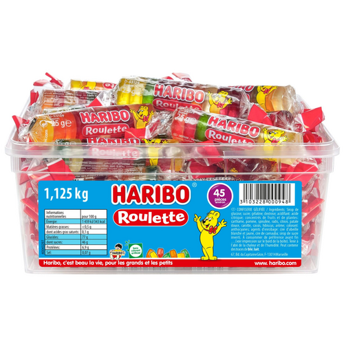 Bac de 45 Roulettes aux fruits Haribo