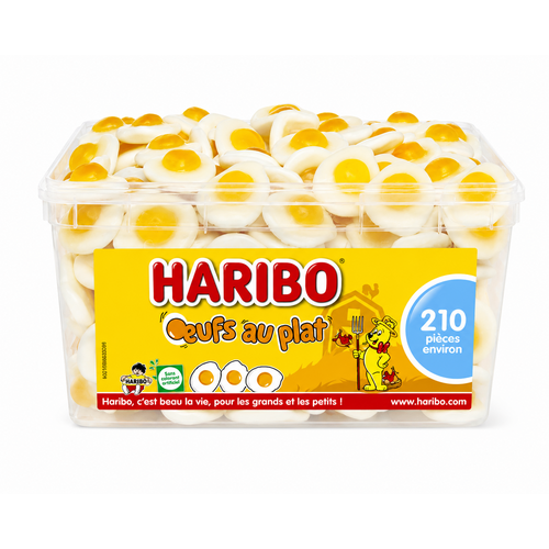 Œufs au Plat Bac de 210 bonbons Haribo