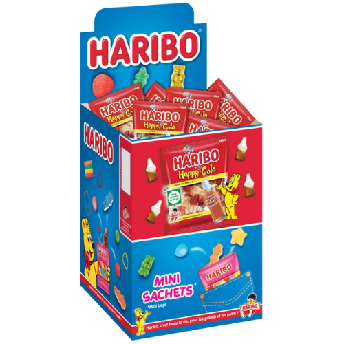 HAPPY COLA 40 gr , 30 SACHETS HARIBO