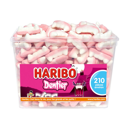 Bac de 210 pièces de Dentiers Haribo