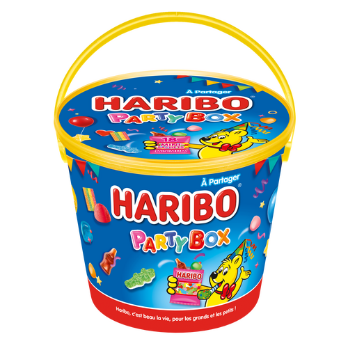 SEAU PARTY BOX HARIBO 650g – Assortiment de Bonbons Festifs