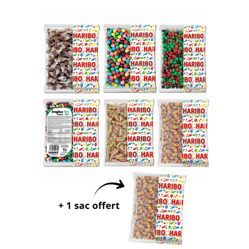 Colis vrac veggie 6 sacs + 1 offert Haribo