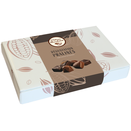 Coffret Dégustation Pralinés L'artisan Chocolatier – Assortiment de chocolats pralinés noisette 150g