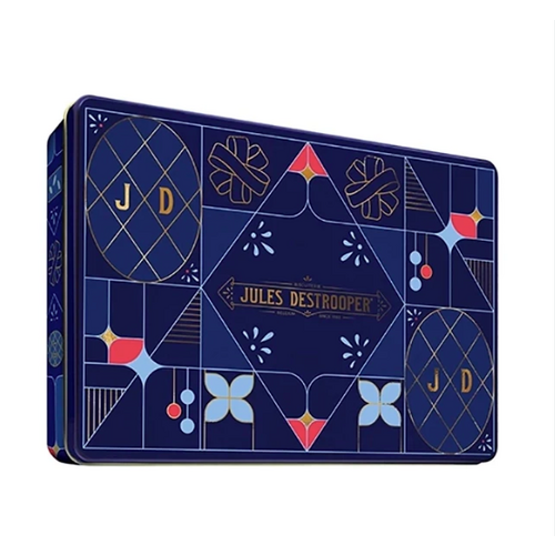 Boîte Métal Jules' Gift Tin 350g – Assortiment de Croquants aux Amandes & Galettes Fines au Beurre