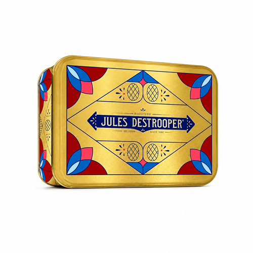 Jules Destrooper Gift Tin – Boîte Métallique de Galettes au Beurre 96g