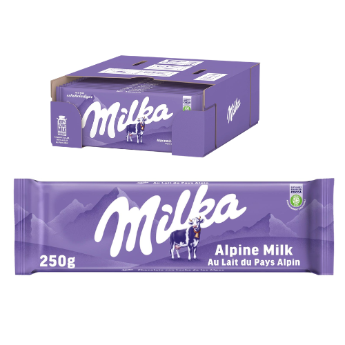 Tablette de Chocolat Milka au Lait du Pays Alpin 250g