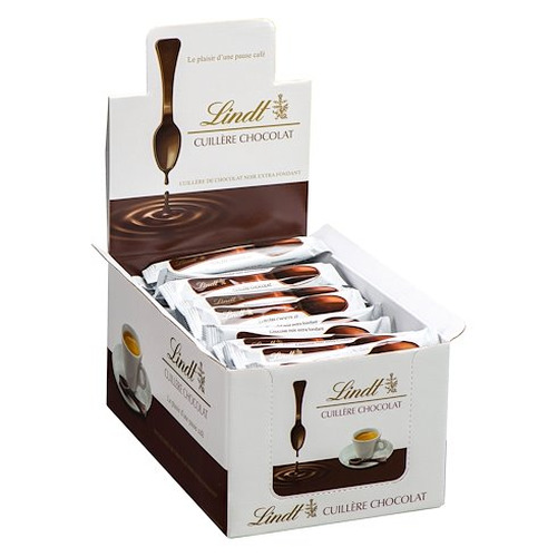 Présentoir de Cuillères en chocolat noir extra fin Lindt