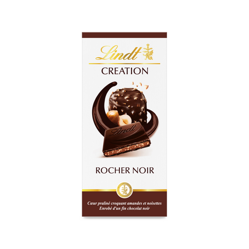 Tablette Rocher Noir 150 g Lindt Création