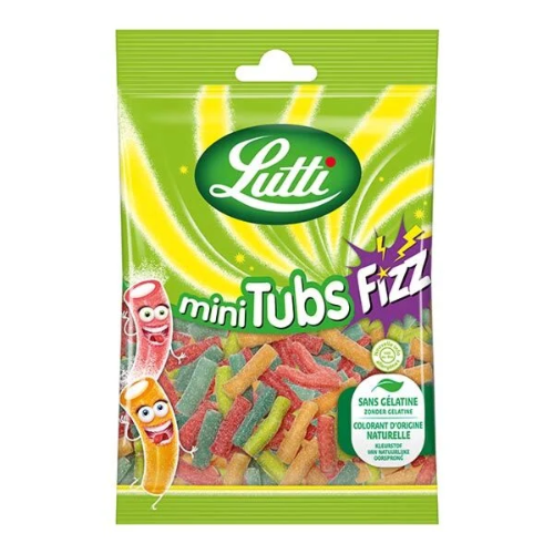 Mini Tubs Fizz Lutti – Bonbons acidulés colorés – Sachet 90g