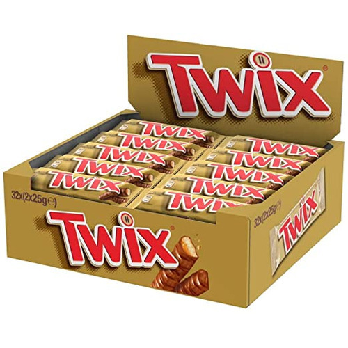 Twix mini barres chocolatées 2 x 25 g x 32