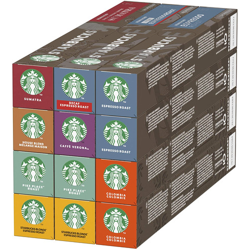Starbucks Pack Variété 8 Goûts différents By Nespresso 12 x 10 capsules (120 capsules)