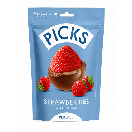 Picks Fraise Enrobée de Chocolat 90g – Lot de 11 Sachets