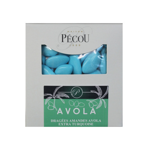 Dragées amandes Avola extra turquoise 1Kg Pécou