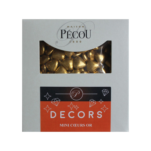 Mini cœurs au chocolat 70% or 1kg Pécou