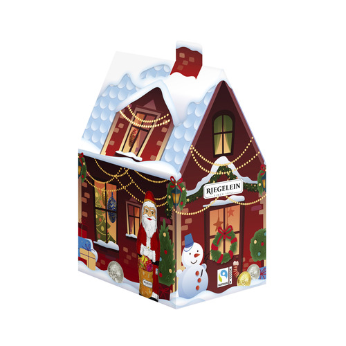 Chalet de Noël garni chocolat alu lait 174gr