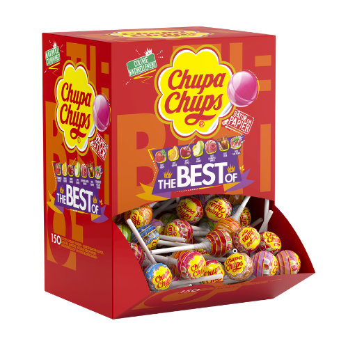 Tubo de 150 sucettes Best Of 1.3Kg Chupa Chups