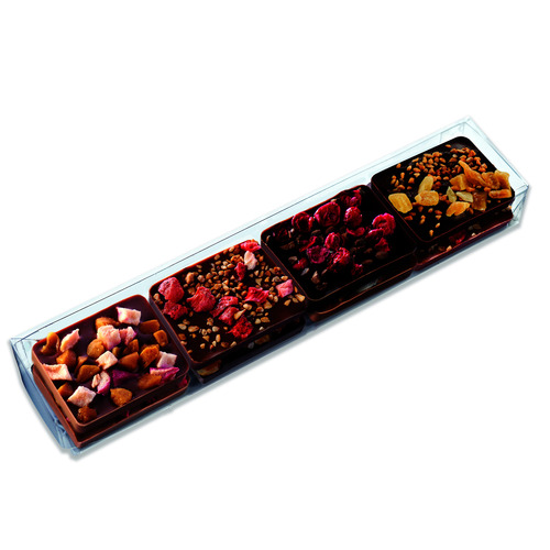 Réglette de 6 carrés assortis et fruités 70g Dupleix