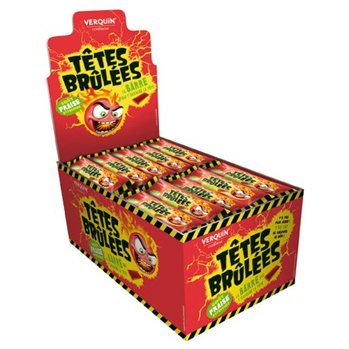 Display de 150 sticks Têtes Brulées goût fraise