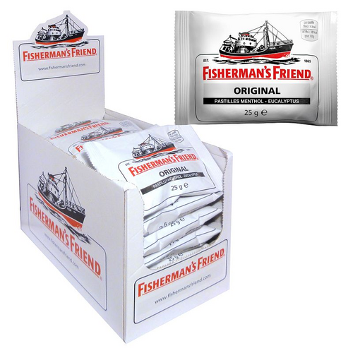 Carton de 24 sachets Fisherman Friend blanc 25 g