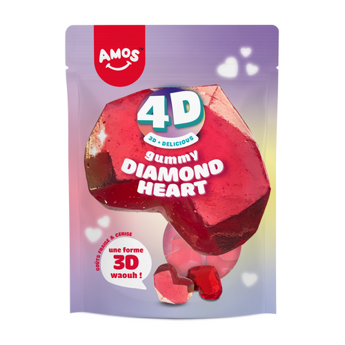 AMOS Gummy Diamond Heart 4D 120gr
