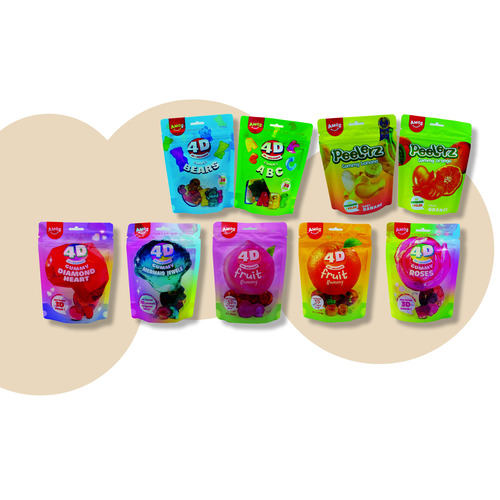 Amos bonbons collection, 3 sachets de 120g
